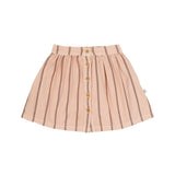 Sasha Skirt van Jenest in roze gestreept katoen | Sasha Skirt Peach Rose Stripe - Verkrijgbaar bij Little Fashion Addict