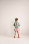 Sasha Skirt van Jenest in roze gestreept katoen | Sasha Skirt Peach Rose Stripe - Verkrijgbaar bij Little Fashion Addict