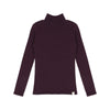 Tara Turtle Neck shirt in Plum Bordeaux, biologisch rib jersey materiaal voor meisjes van het merk Jenest. | Verkrijgbaar bij Little Fashion Addict.