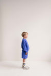 Ted Shorts Cobalt Blue van Jenest - Kobaltblauwe sweatshort voor jongens | Ontdek Jenest bij Little Fashion Addict