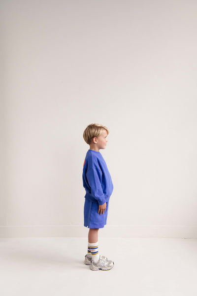 Ted Shorts Cobalt Blue van Jenest - Kobaltblauwe sweatshort voor jongens | Ontdek Jenest bij Little Fashion Addict