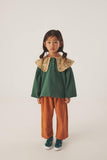 Littlefashionaddict - Letter To The World - Fur Therapy - AW23 - Ella Sweatshirt - Donkerroze Sweater met platte kraag voor meisjes - Beschikbaar vanaf 4 tot 11 jaar bij Littlefashionaddict.com