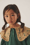Littlefashionaddict - Letter To The World - Fur Therapy - AW23 - Ella Sweatshirt - Donkerroze Sweater met platte kraag voor meisjes - Beschikbaar vanaf 4 tot 11 jaar bij Littlefashionaddict.com