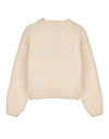 Littlefashionaddict - Letter To The World - Fur Therapy - AW23 - LTTW Jumper Cream - Crèmekleurige sweater voor jongens en meisjes - Beschikbaar vanaf 4 tot 11 jaar bij Littlefashionaddict.com