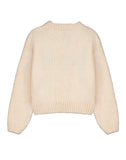 Littlefashionaddict - Letter To The World - Fur Therapy - AW23 - LTTW Jumper Cream - Crèmekleurige sweater voor jongens en meisjes - Beschikbaar vanaf 4 tot 11 jaar bij Littlefashionaddict.com