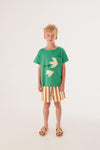 Peanutkleurige biologische katoenen shorts voor jongens - Oslo Shorts van Letter To The World | Verkrijgbaar bij Little Fashion Addict