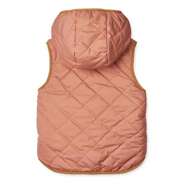 Littlefashionaddict - Liewood - AW23 - Diana Reversible Vest - Tuscany Rose Mix - Voor meisjes - Meisjesjas - Vanaf maat 104 in stock en verkrijgbaar bij Little Fashion Addict