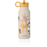 Drinkfles van Liewood in sandy | Falk Water Bottle 350 ml Around the World Sandy | Ontdek Liewood bij Little Fashion Addict