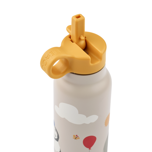 Drinkfles van Liewood in sandy | Falk Water Bottle 350 ml Around the World Sandy | Ontdek Liewood bij Little Fashion Addict