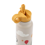 Drinkfles van Liewood in sandy | Falk Water Bottle 350 ml Around the World Sandy | Ontdek Liewood bij Little Fashion Addict