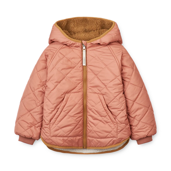 Littlefashionaddict - Liewood - AW23 - Jackson Reversible Jacket - Tuscany Rose Mix - Voor meisjes - Meisjesjas - Vanaf maat 104 tot maat 140 in stock en verkrijgbaar bij Little Fashion Addict