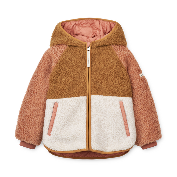 Littlefashionaddict - Liewood - AW23 - Jackson Reversible Jacket - Tuscany Rose Mix - Voor meisjes - Meisjesjas - Vanaf maat 104 tot maat 140 in stock en verkrijgbaar bij Little Fashion Addict