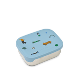 Lunchbox van Liewood in Beach Blue | Arthur Printed Lunchbox Beach Blue | Ontdek Liewood bij Little Fashion Addict