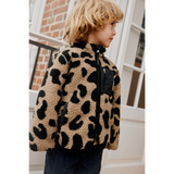 Nolan teddy fleece jas voor jongens en meisjes | Nolan Pile Jacket Mega Leo Oat Mix | Ontdek Liewood bij Little Fashion Addict