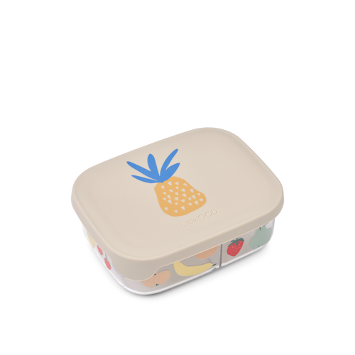 Liewood Arthur transparante brooddoos Sandy met fruitprint | Ontdek Liewood bij Little Fashion Addict