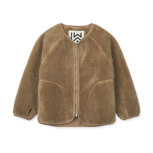 Liewood Calina pile jacket oat unisex teddy jasje voor kids | Calina Pile Jacket Oat | Ontdek Liewood bij Little Fashion Addict