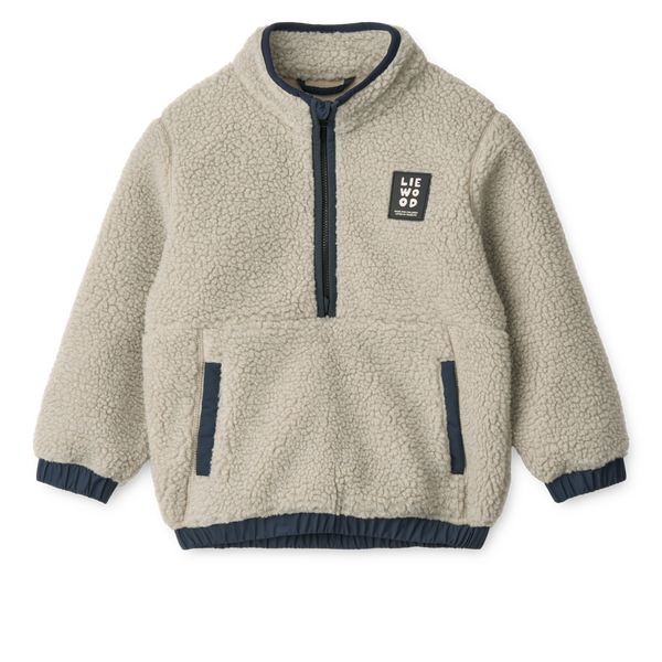 Balou pile anorak voor jongens van Liewood in mist | Ontdek Liewood bij Little Fashion Addict