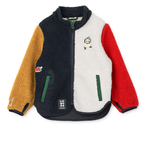 Liewood Nolan pile jacket Around the World multi mix voor jongens en meisjes | Ontdek Liewood bij Little Fashion Addict