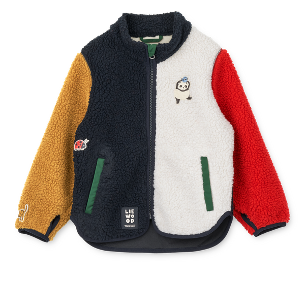 Liewood Nolan pile jacket Around the World multi mix voor jongens en meisjes | Ontdek Liewood bij Little Fashion Addict