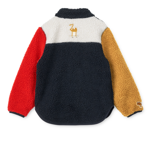 Liewood Nolan pile jacket Around the World multi mix voor jongens en meisjes | Ontdek Liewood bij Little Fashion Addict