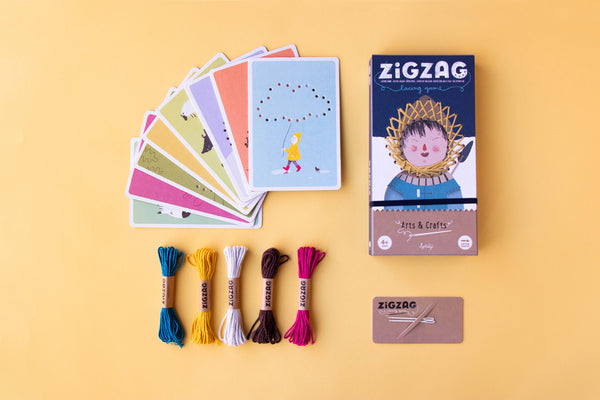 Little Fashion Addict - Londji - Creatief speelgoed - Zig Zag sewing game - Verkrijgbaar bij Littlefashionaddict.com