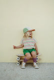 Schattig turtle neck topje voor meisjes met kleurrijke horizontale strepen uit de Venice Beach Baby collectie van Sproet & Sprout. Verkrijgbaar voor meisjes van 4 tot 10 jaar oud bij Little Fashion Addict