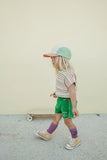 Schattig turtle neck topje voor meisjes met kleurrijke horizontale strepen uit de Venice Beach Baby collectie van Sproet & Sprout. Verkrijgbaar voor meisjes van 4 tot 10 jaar oud bij Little Fashion Addict