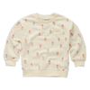 Crèmekleurige sweater voor meisjes met ijsjesprint uit de Venice Beach Baby collectie van Sproet & Sprout. Verkrijgbaar vanaf 4 tot 10 jaar bij Little Fashion Addict