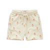 Crèmekleurige short voor meisjes met een all-over print van ijsjes uit de Venice Beach Baby collectie van Sproet & Sprout
