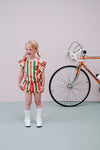 Stijlvolle gestreepte jumpsuit voor meisjes uit de Venice Beach Baby collectie van Sproet & Sproutµ