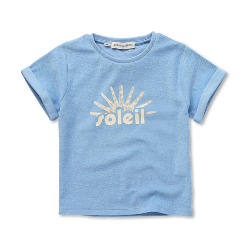 Blauwe Terry T-shirt Soleil voor jongens van 4 tot 10 jaar uit de Champions League of Fun collectie 