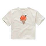 Off-white t-shirt met ijsjesprint voor meisjes en jongens van Sproet & Sprout | Verkrijgbaar bij Little Fashion Addict