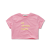 Boxy crop t-shirt ice cream champ podium pink voor meisjes van Sproet & Sprout | Uit de SS26 Champions League of Fun Collectie