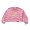 Cropped meisjessweater in podium pink met Ice Cream print van Sproet & Sprout | Uit de Champions League of Fun Collectie