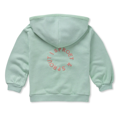 Unisex Hoodie met rits in muntgroen van Sproet & Sprout | Sweatshirt Hoody Sproet Silt Green uit de Champions League of Fun Collectie - Verkrijgbaar bij Little Fashion Addict