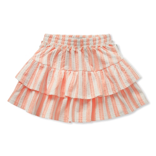 Rokje met speelse laagjes in off-white en blush van Sproet & Sprout| Uit de Champions League of Fun collectie - Verkrijgbaar bij Little Fashion Addict