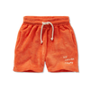 Oranje terry short van Sproet & Sprout voor jongens uit de Champions League of Fun Collectie (SS26) - Verkrijgbaar bij Little Fashion Addict
