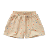 Muslin short met sprinkle print in sesame van Sproet & Sprout | Uit de Champions League of Fun Collectie - Verkrijgbaar bij Little Fashion Addict