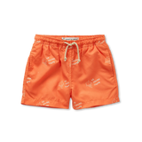 Oranje zwemshort met all-over ijsjesprint en trekkoord uit de Champions League of Fun van Sproet & Sprout - Verkrijgbaar bij Little Fashion Addict