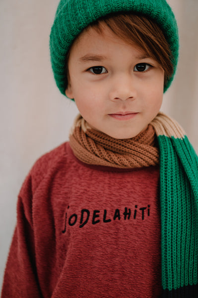 Littlefashionaddict - Sproet & Sprout - AW23 - The Alpine Hut - Beanie pompom Fern Green - Voor jongens en meisjes - Vanaf 4 tot 10 jaar in stock en verkrijgbaar bij Little Fashion Addict