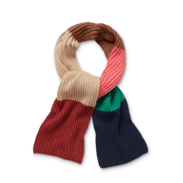 Littlefashionaddict - Sproet & Sprout - AW23 - The Alpine Hut - Sjaal voor jongens en meisjes - Scarf Colourblock - Vanaf 4 tot 10 jaar in stock en verkrijgbaar bij Little Fashion Addict