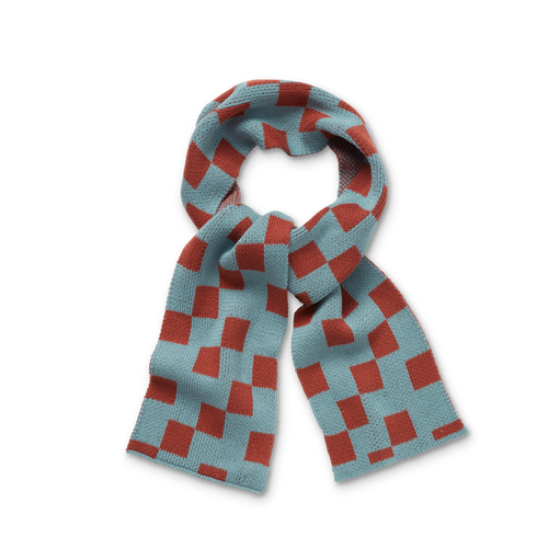 Littlefashionaddict - Sproet & Sprout - AW23 - The Alpine Hut - Sjaal voor jongens en meisjes - Scarf block intarsia - Vanaf 4 tot 10 jaar in stock en verkrijgbaar bij Little Fashion Addict