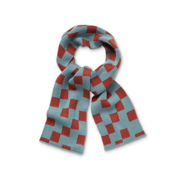 Littlefashionaddict - Sproet & Sprout - AW23 - The Alpine Hut - Sjaal voor jongens en meisjes - Scarf block intarsia - Vanaf 4 tot 10 jaar in stock en verkrijgbaar bij Little Fashion Addict