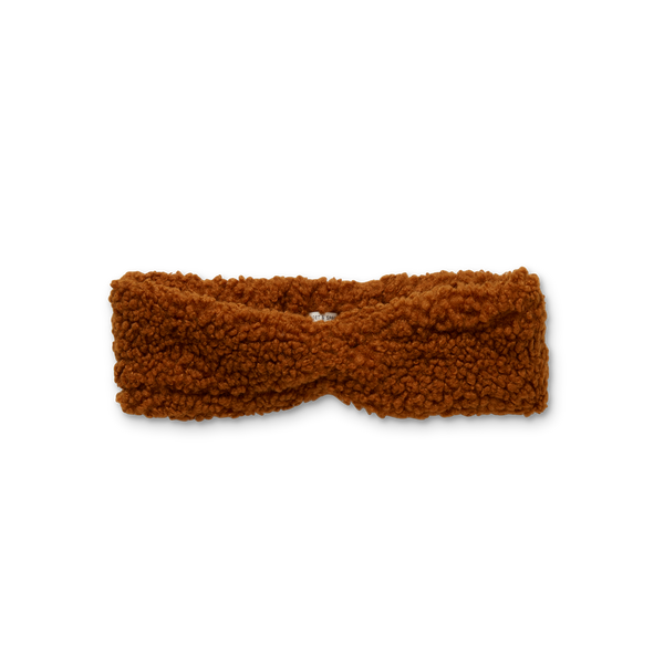 Littlefashionaddict - Sproet & Sprout - AW23 - The Alpine Hut - Teddy Haarband voor meisjes - kleur: Chestnut - Vanaf 4 tot 10 jaar in stock en verkrijgbaar bij Little Fashion Addict