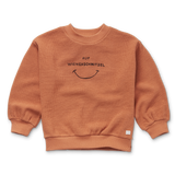 Littlefashionaddict - Sproet & Sprout - AW23 - The Alpine Hut - Sweatshirt Waffle Auf Wiederschnitzel - Voor jongens - Vanaf 4 tot 10 jaar in stock en verkrijgbaar bij Little Fashion Addict