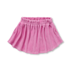 Sproet & Sprout velvet skirt purple pink met plooien | Verkrijgbaar bij Little Fashion Addict