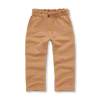 Chino paperbag in light mustard met purple pink ruiten voor meisjes van Sproet & Sprout | Verkrijgbaar bij Little Fashion Addict