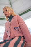 Coltrui voor meisjes in donkergroenblauw met hoge hals en Chou Chou print van Sproet & Sprout | A Cosmic Romance Collectie | Turtle neck Chou Chou Shady Green