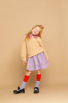Paar sokken colourblock in paars en oranjerood voor meisjes van Sproet & Sprout | Socks Colourblock Grenadine
