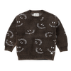 Gebreide jongenstrui in Washed Black (gewassen zwart) met ingeweven Club Chaos-patroon van Sproet & Sprout.